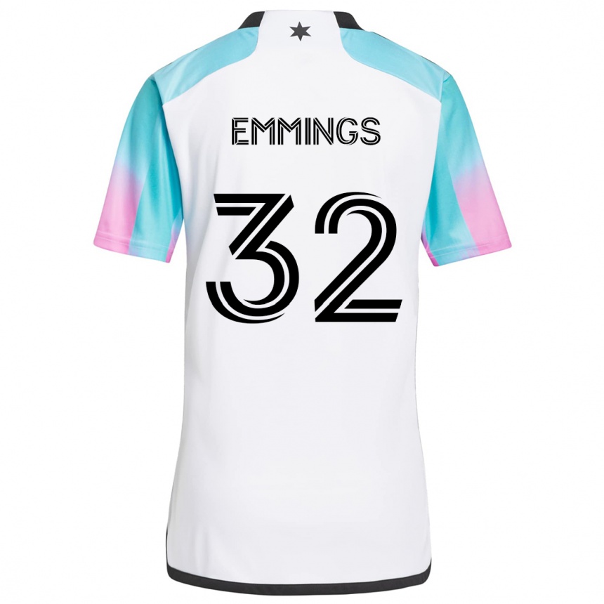 Enfant Football Maillot Fred Emmings #32 Blanc Bleu Noir Tenues Extérieur 2024/25