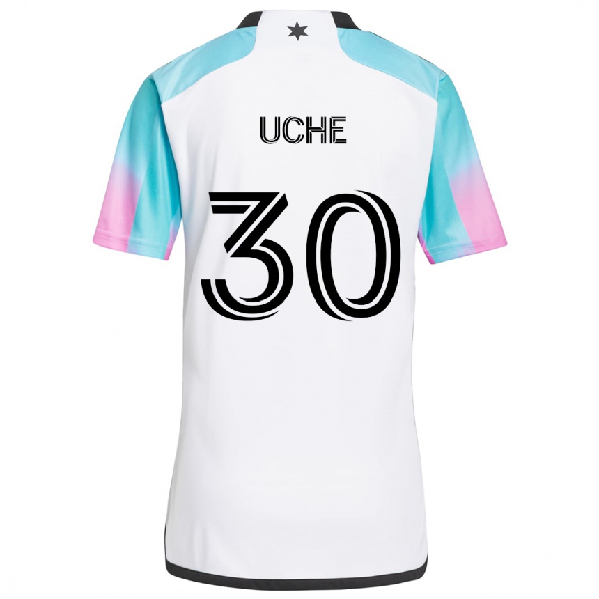 Enfant Football Maillot Cc Uche #30 Blanc Bleu Noir Tenues Extérieur 2024/25