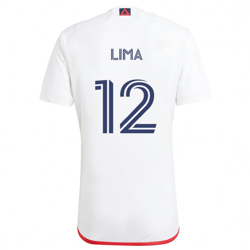 Enfant Football Maillot Nick Lima #12 Blanc Rouge Tenues Extérieur 2024/25