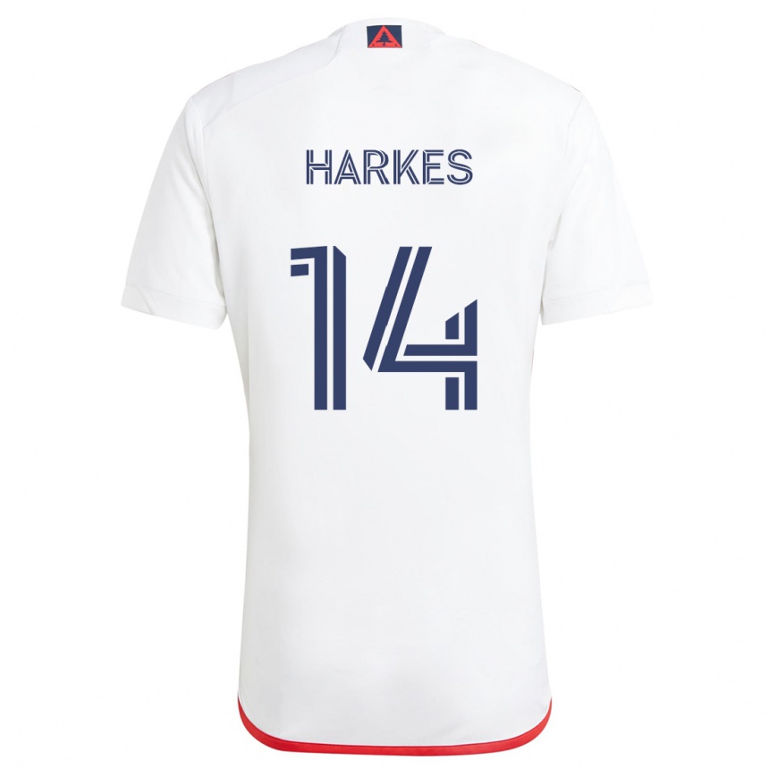 Enfant Football Maillot Ian Harkes #14 Blanc Rouge Tenues Extérieur 2024/25