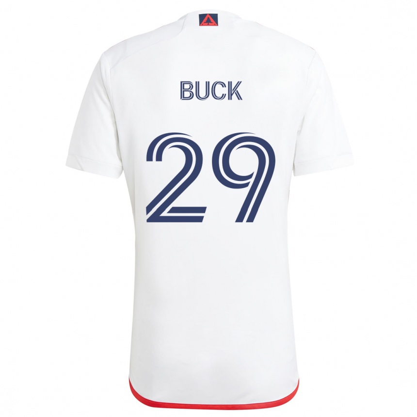 Enfant Football Maillot Noel Buck #29 Blanc Rouge Tenues Extérieur 2024/25