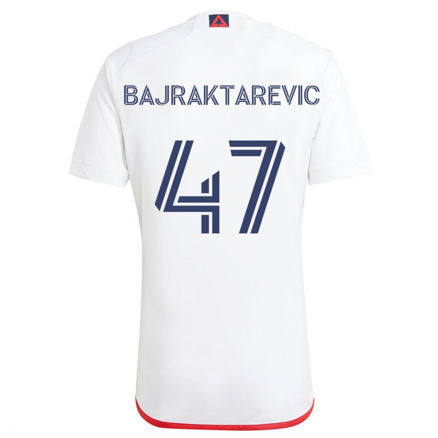 Enfant Football Maillot Esmir Bajraktarevic #47 Blanc Rouge Tenues Extérieur 2024/25