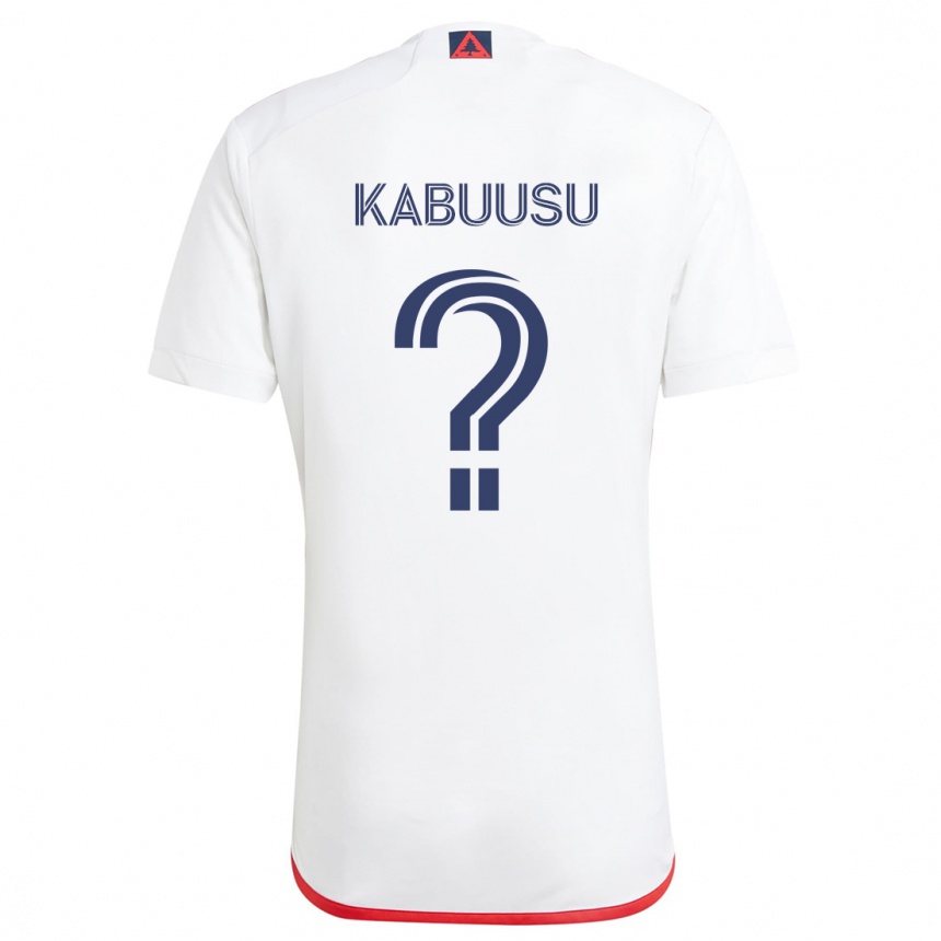 Enfant Football Maillot Jamie Kabuusu #0 Blanc Rouge Tenues Extérieur 2024/25