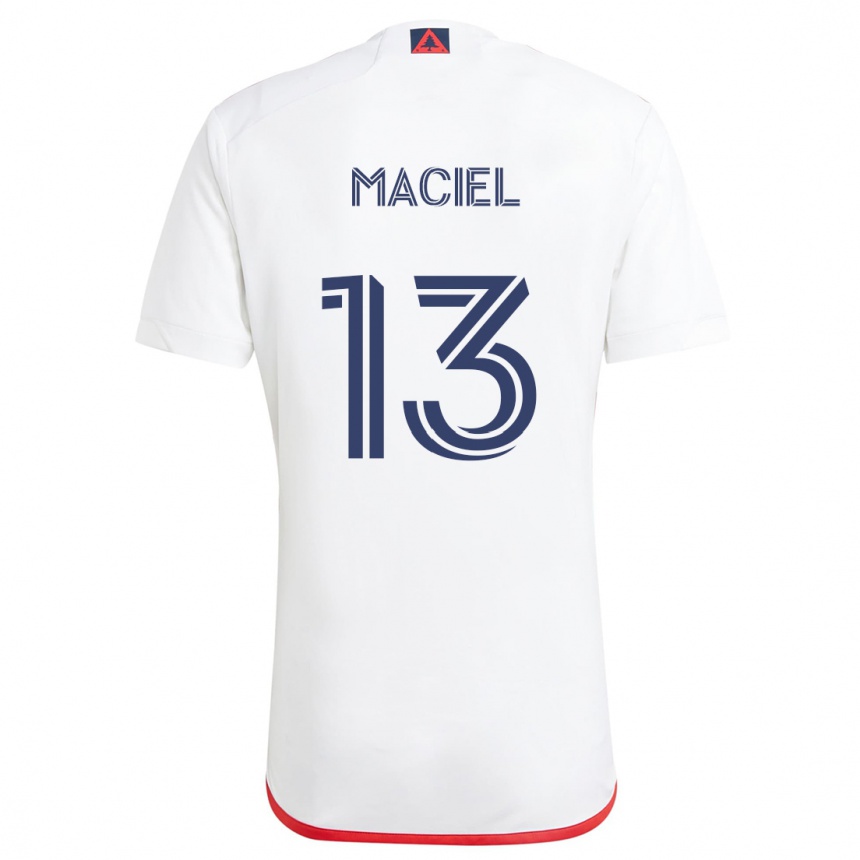 Enfant Football Maillot Maciel #13 Blanc Rouge Tenues Extérieur 2024/25