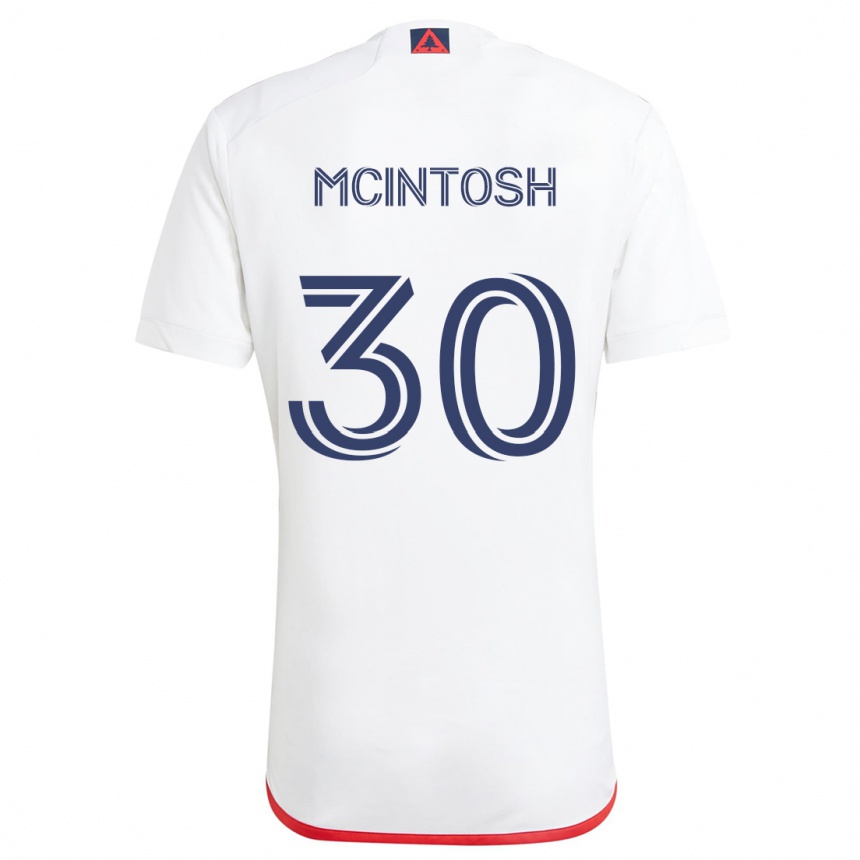 Enfant Football Maillot Damario Mcintosh #30 Blanc Rouge Tenues Extérieur 2024/25