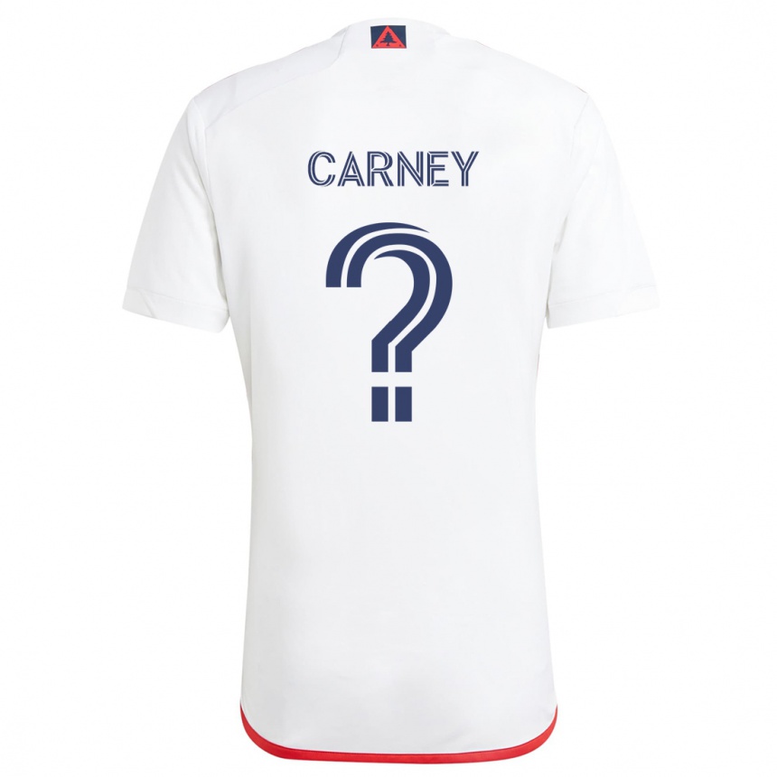 Enfant Football Maillot Ryan Carney #0 Blanc Rouge Tenues Extérieur 2024/25