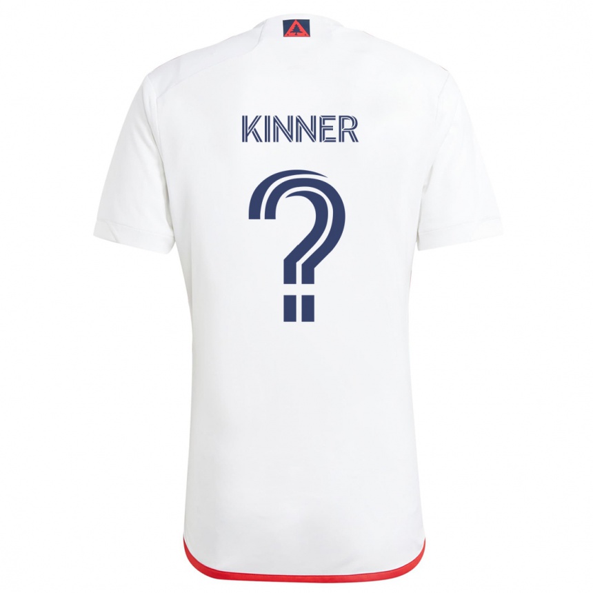 Enfant Football Maillot Sage Kinner #0 Blanc Rouge Tenues Extérieur 2024/25