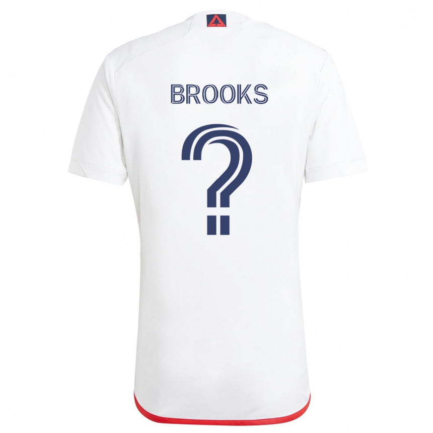 Enfant Football Maillot Brian Brooks #0 Blanc Rouge Tenues Extérieur 2024/25