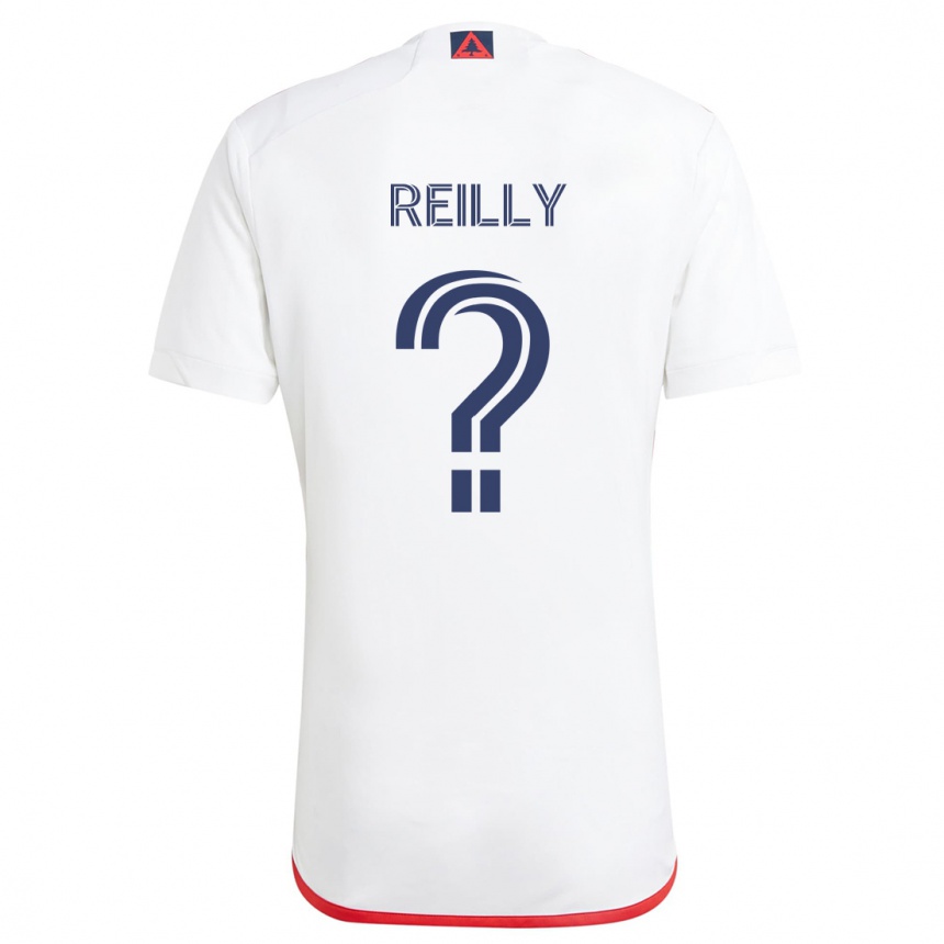 Enfant Football Maillot Aidan Reilly #0 Blanc Rouge Tenues Extérieur 2024/25