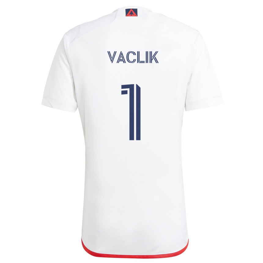 Enfant Football Maillot Tomas Vaclik #1 Blanc Rouge Tenues Extérieur 2024/25