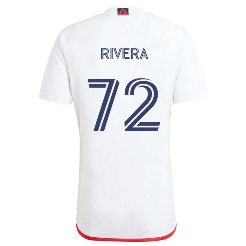 Enfant Football Maillot Damián Rivera #72 Blanc Rouge Tenues Extérieur 2024/25