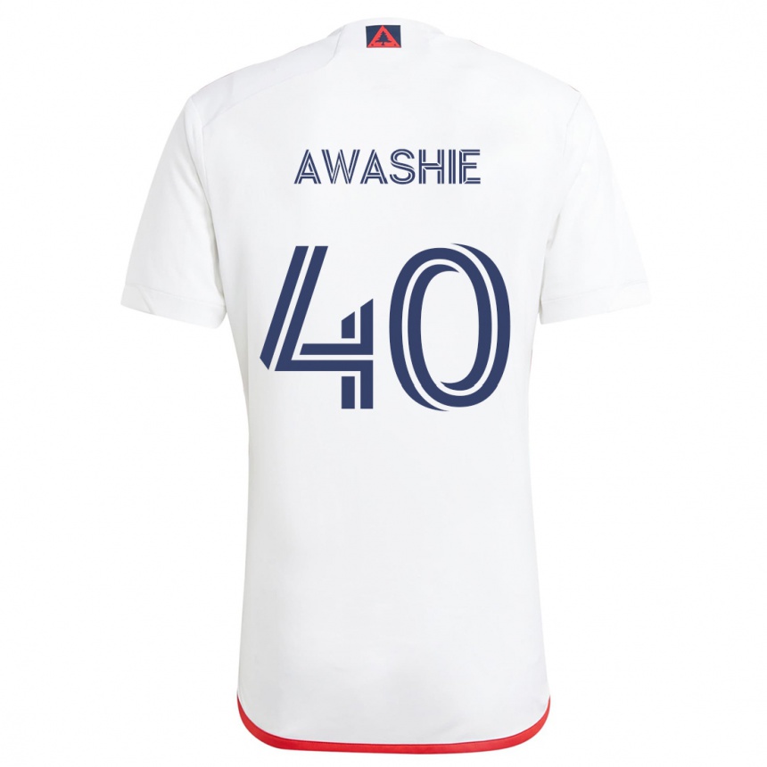 Enfant Football Maillot Ben Awashie #40 Blanc Rouge Tenues Extérieur 2024/25