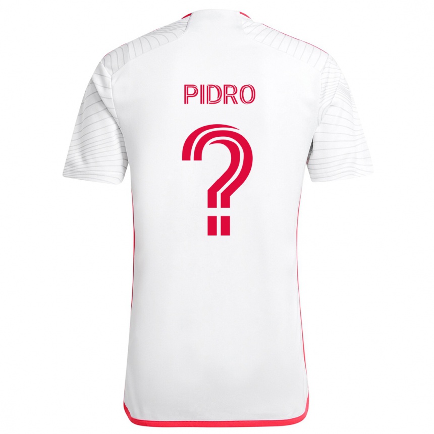 Enfant Football Maillot Selmir Pidro #0 Blanc Rouge Tenues Extérieur 2024/25