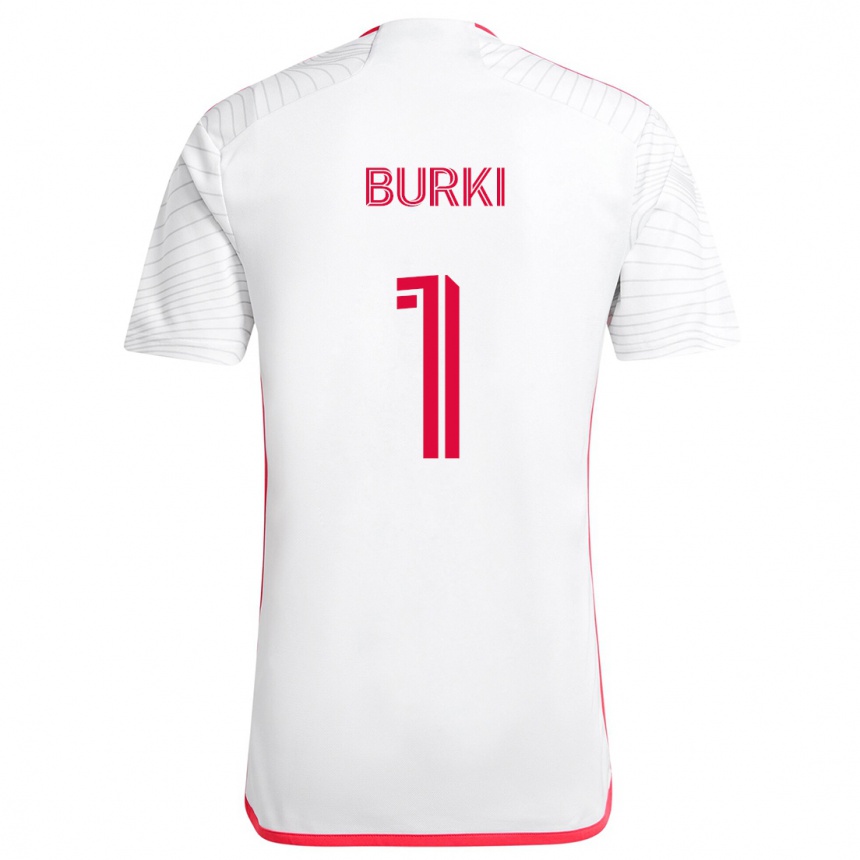 Enfant Football Maillot Roman Bürki #1 Blanc Rouge Tenues Extérieur 2024/25