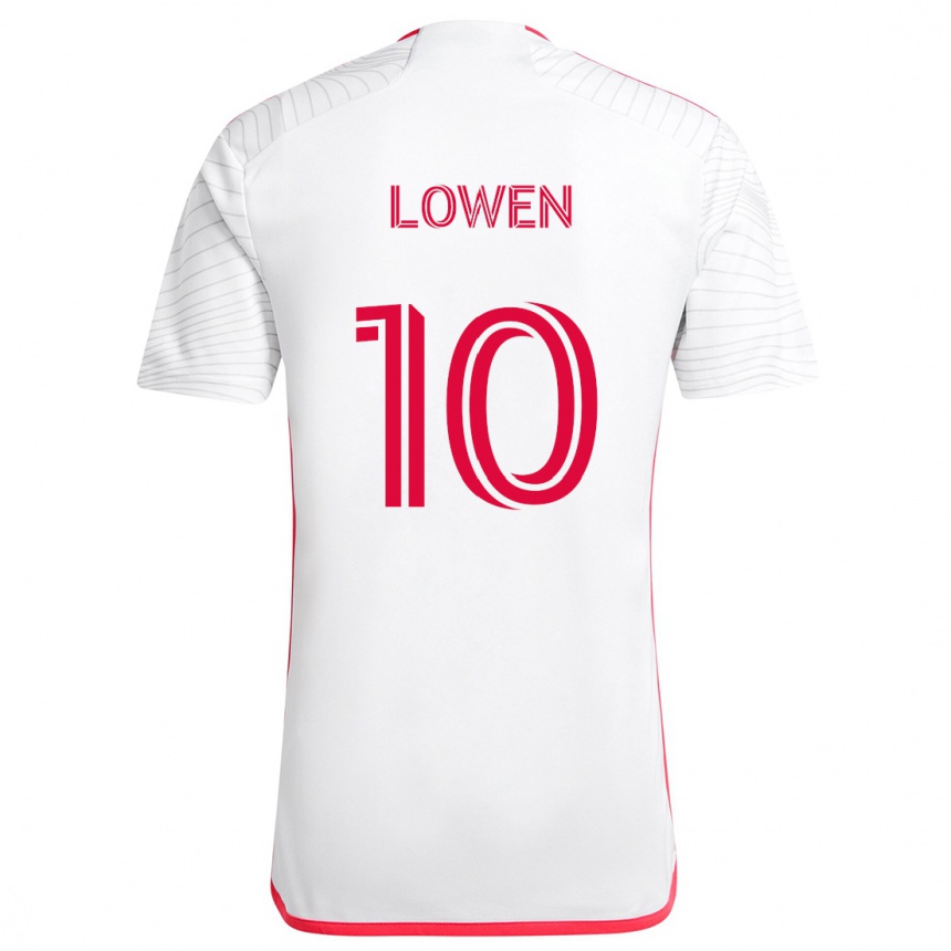 Enfant Football Maillot Eduard Löwen #10 Blanc Rouge Tenues Extérieur 2024/25