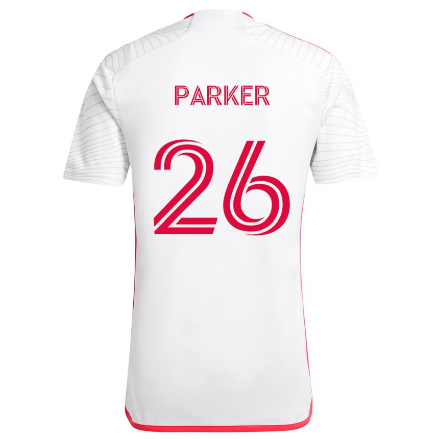 Enfant Football Maillot Tim Parker #26 Blanc Rouge Tenues Extérieur 2024/25