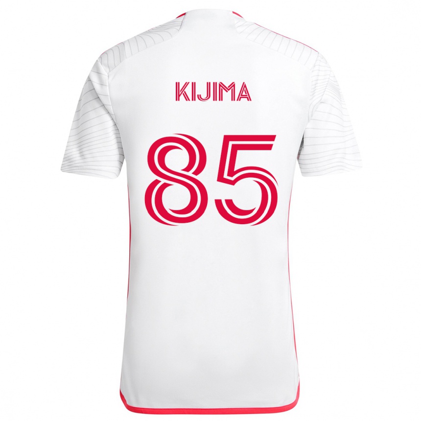 Enfant Football Maillot Hosei Kijima #85 Blanc Rouge Tenues Extérieur 2024/25