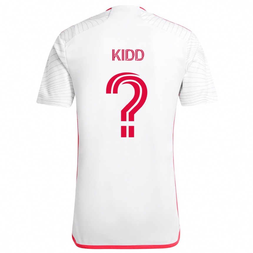 Enfant Football Maillot Matteo Kidd #0 Blanc Rouge Tenues Extérieur 2024/25