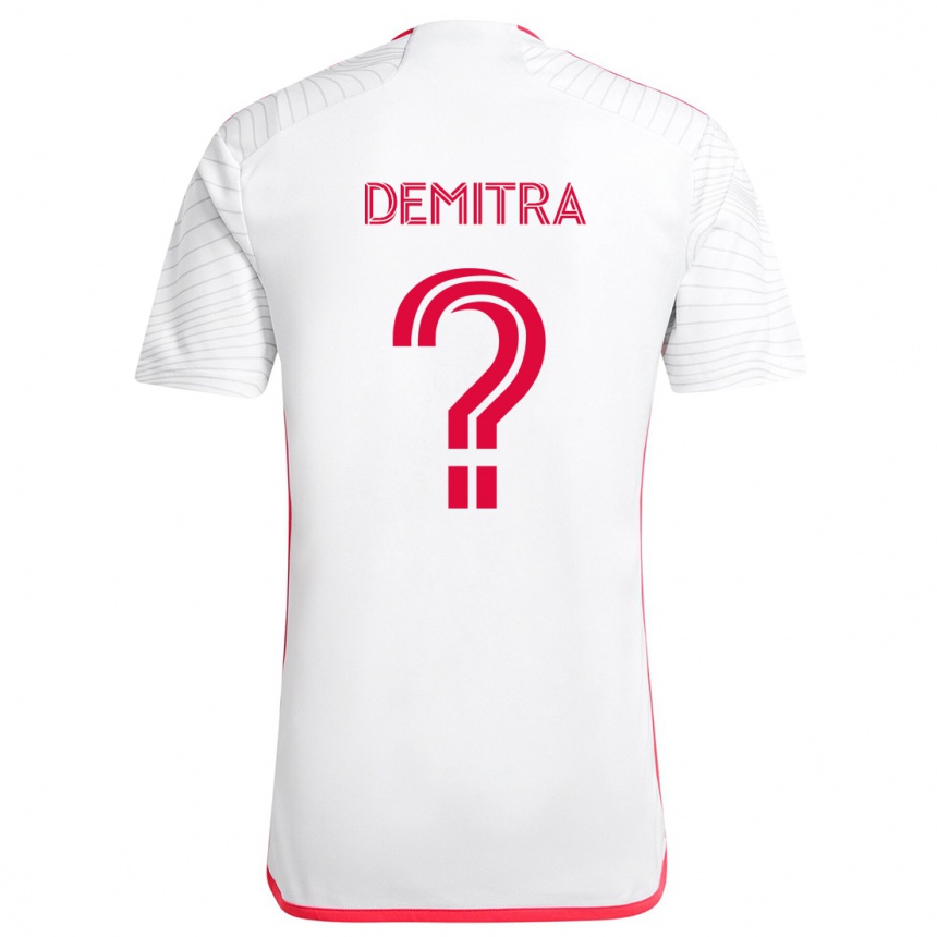 Enfant Football Maillot Lucas Demitra #0 Blanc Rouge Tenues Extérieur 2024/25