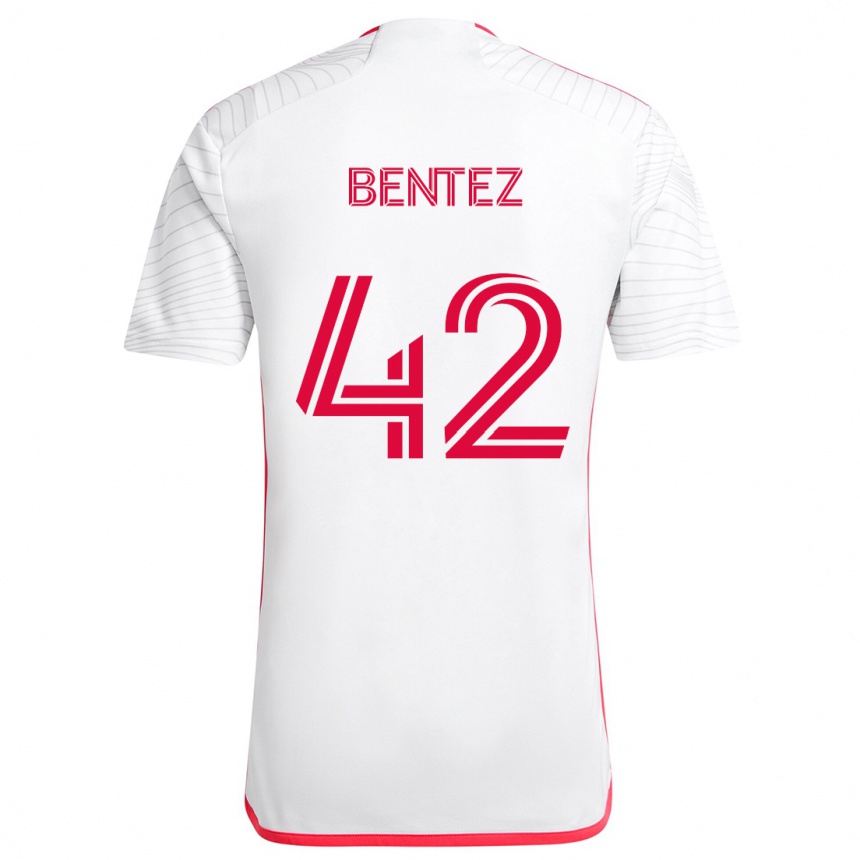 Enfant Football Maillot Óscar Benítez #42 Blanc Rouge Tenues Extérieur 2024/25