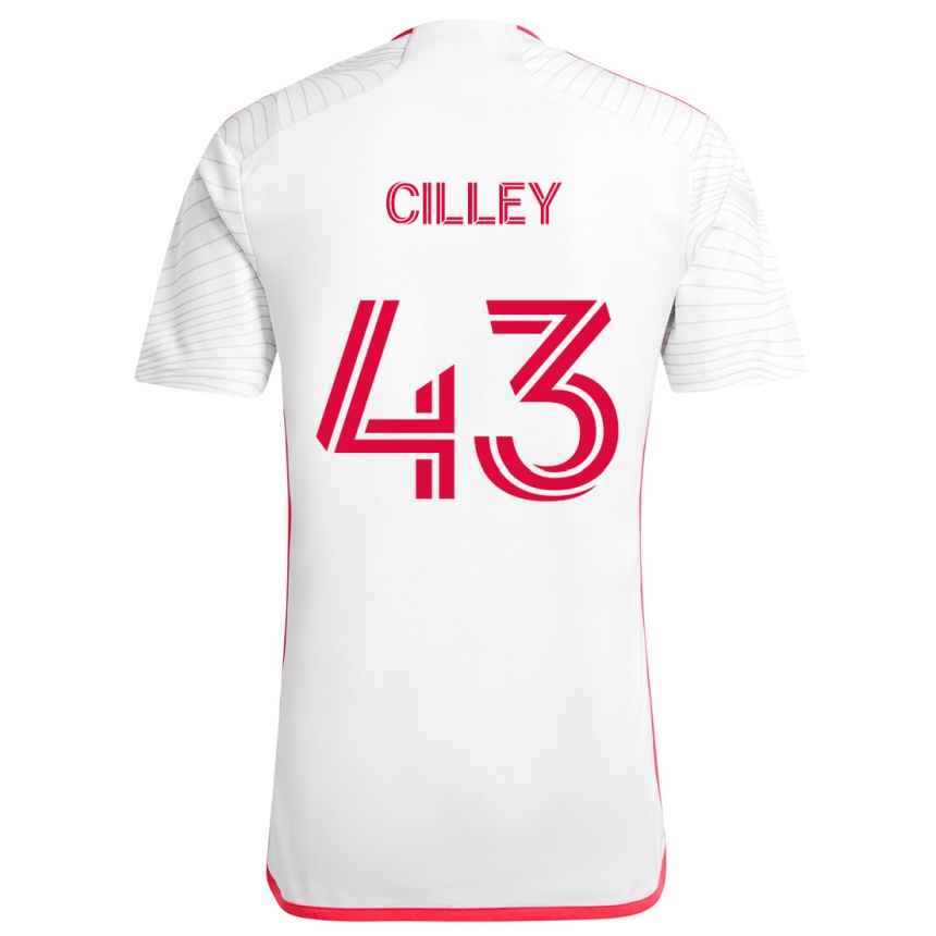 Enfant Football Maillot Cam Cilley #43 Blanc Rouge Tenues Extérieur 2024/25