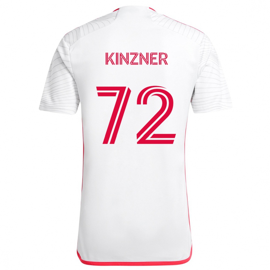 Enfant Football Maillot Eric Kinzner #72 Blanc Rouge Tenues Extérieur 2024/25