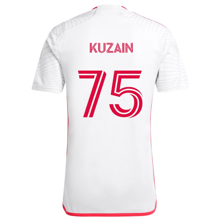 Enfant Football Maillot Wan Kuzain #75 Blanc Rouge Tenues Extérieur 2024/25