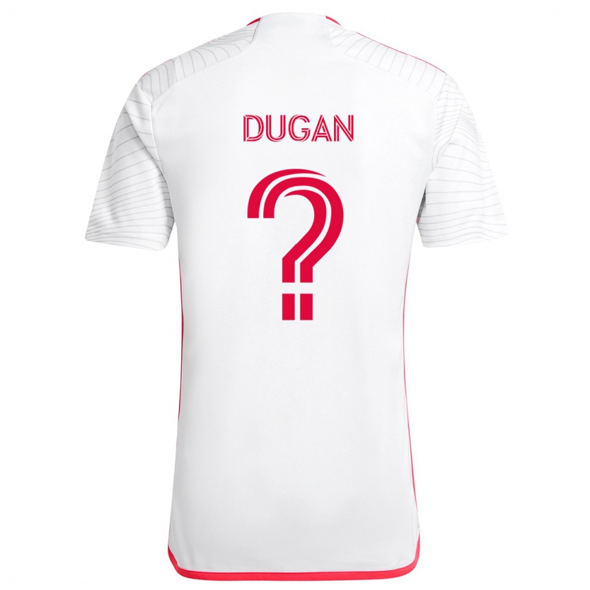 Enfant Football Maillot Ryan Dugan #0 Blanc Rouge Tenues Extérieur 2024/25