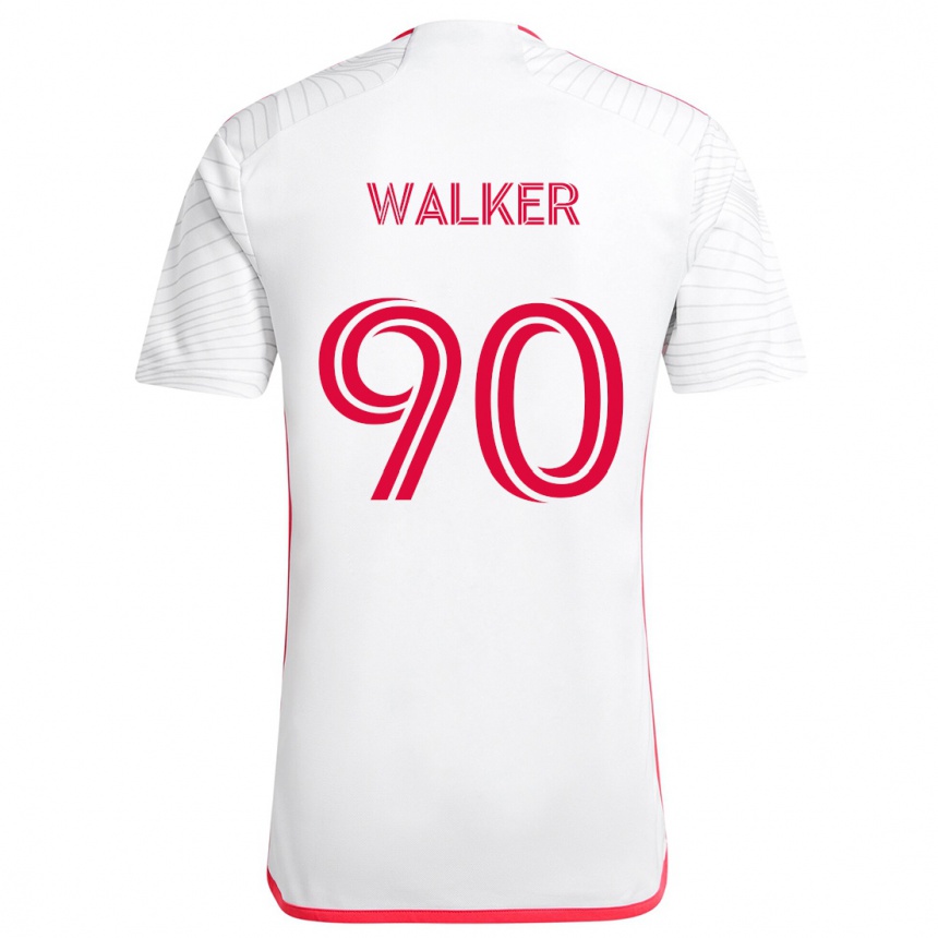 Enfant Football Maillot Eric Walker #90 Blanc Rouge Tenues Extérieur 2024/25