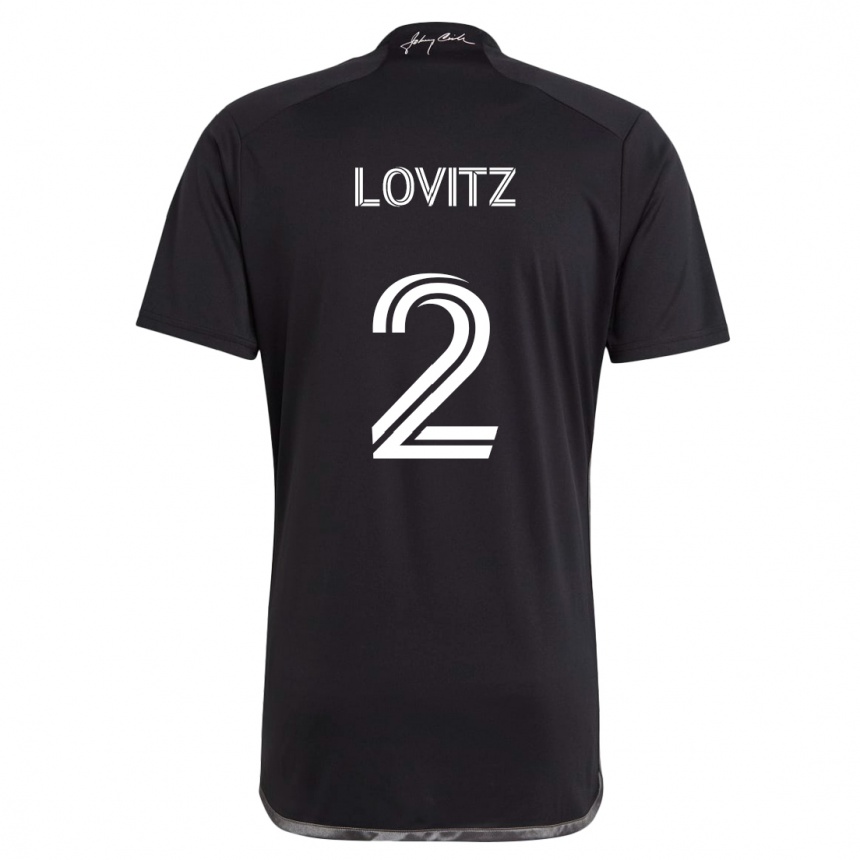 Enfant Football Maillot Daniel Lovitz #2 Noir Tenues Extérieur 2024/25