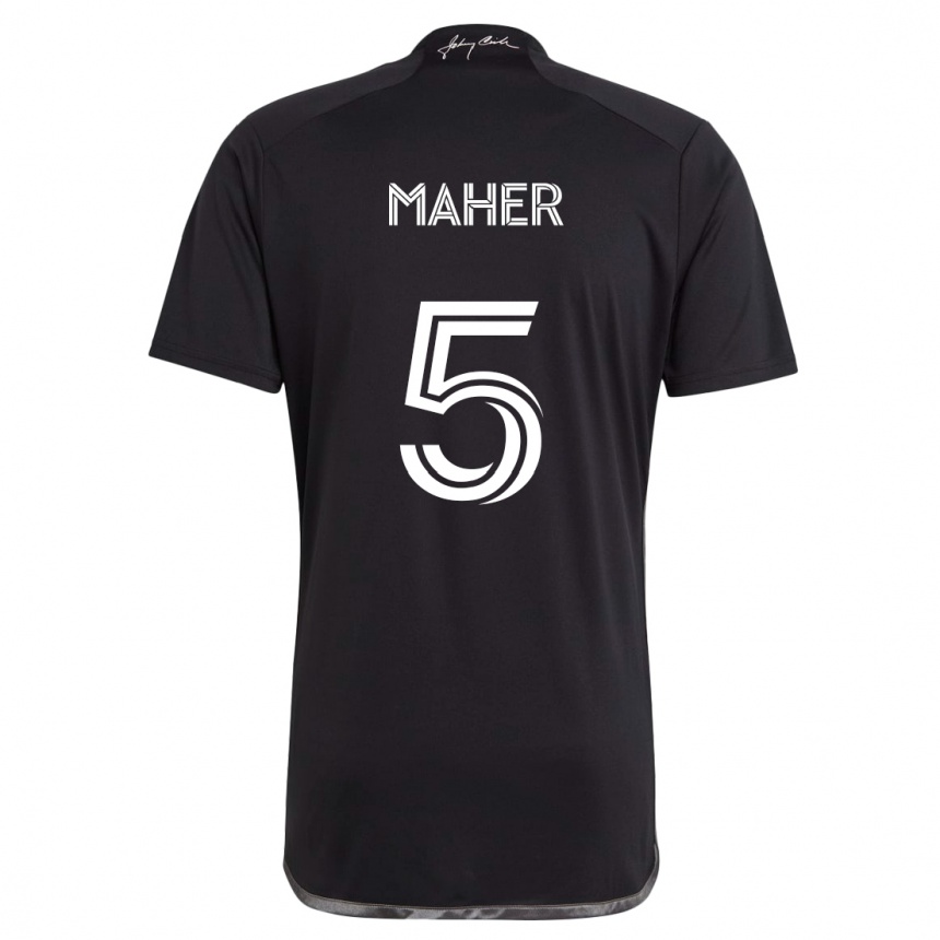 Enfant Football Maillot Jack Maher #5 Noir Tenues Extérieur 2024/25