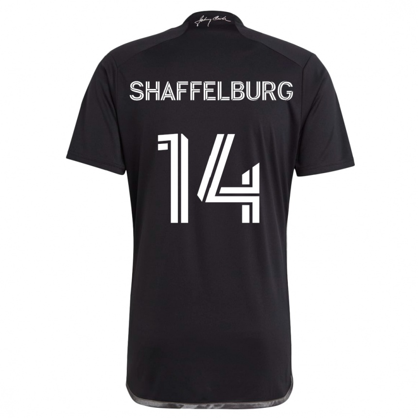 Enfant Football Maillot Jacob Shaffelburg #14 Noir Tenues Extérieur 2024/25