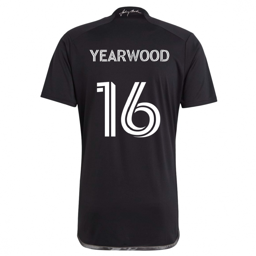 Enfant Football Maillot Dru Yearwood #16 Noir Tenues Extérieur 2024/25