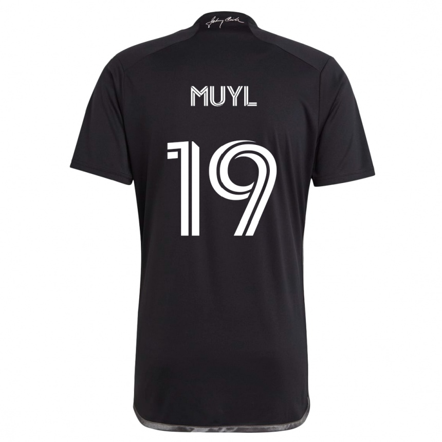 Enfant Football Maillot Alex Muyl #19 Noir Tenues Extérieur 2024/25