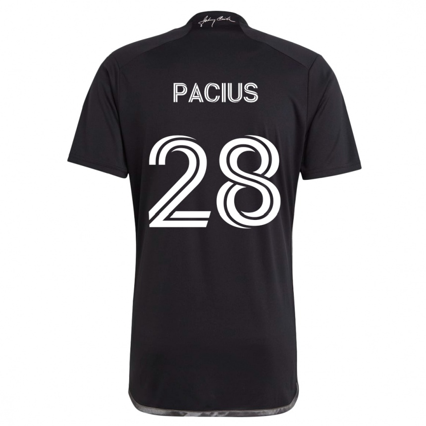 Enfant Football Maillot Woobens Pacius #28 Noir Tenues Extérieur 2024/25