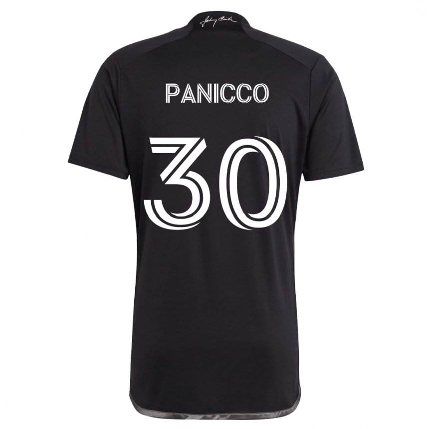 Enfant Football Maillot Elliot Panicco #30 Noir Tenues Extérieur 2024/25