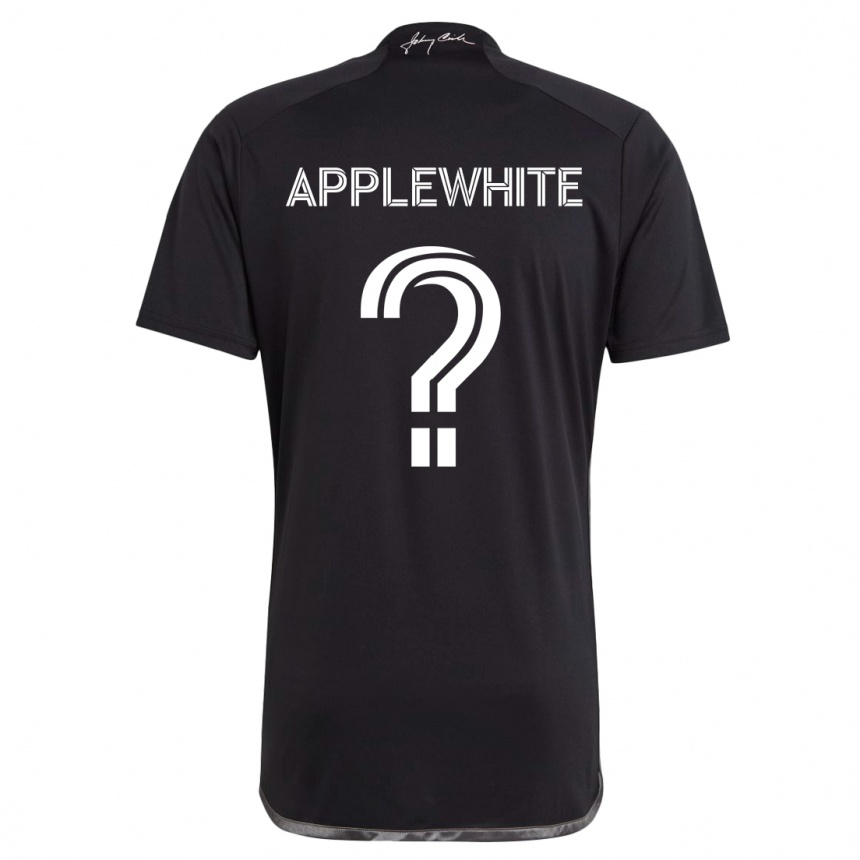 Enfant Football Maillot Christopher Applewhite #0 Noir Tenues Extérieur 2024/25