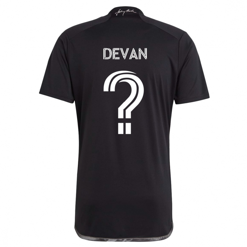 Enfant Football Maillot Liam Devan #0 Noir Tenues Extérieur 2024/25