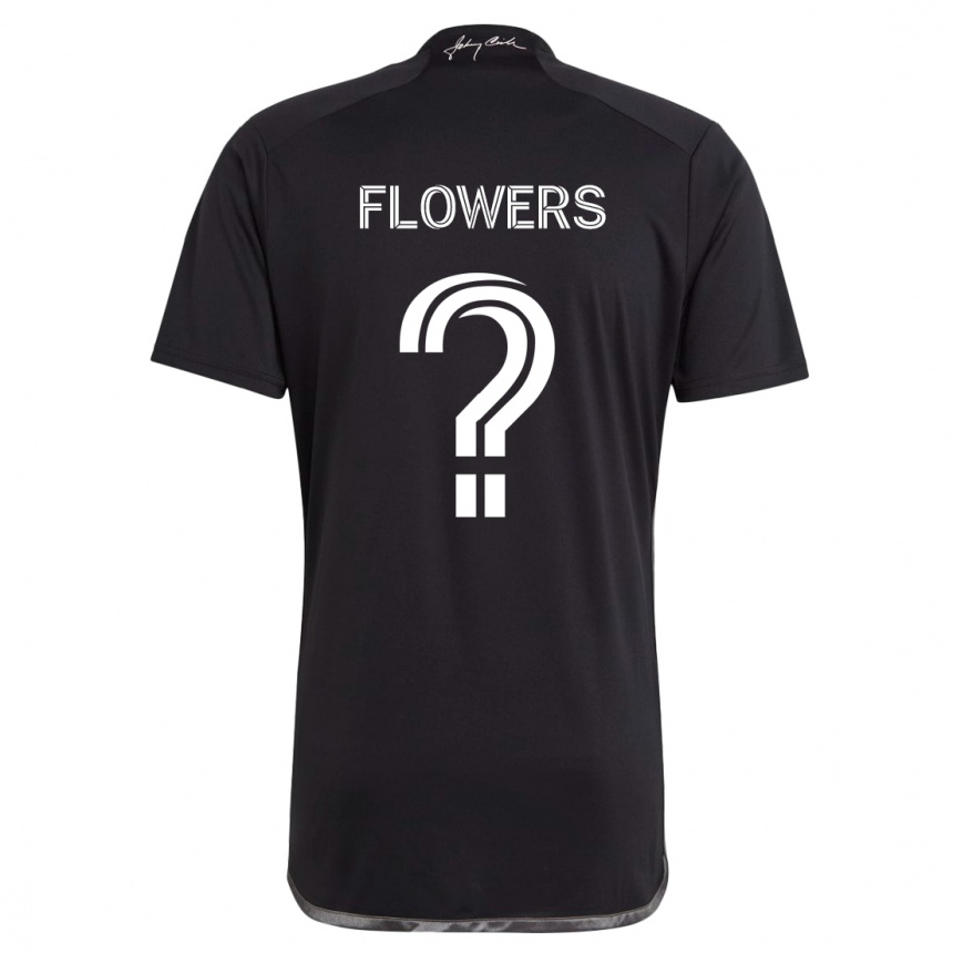 Enfant Football Maillot Ashton Flowers #0 Noir Tenues Extérieur 2024/25