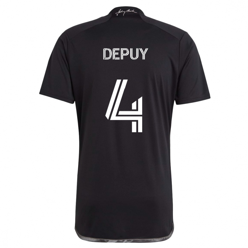 Enfant Football Maillot Nick Depuy #4 Noir Tenues Extérieur 2024/25