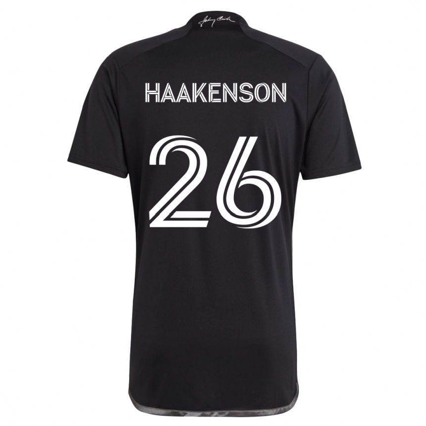 Enfant Football Maillot Luke Haakenson #26 Noir Tenues Extérieur 2024/25