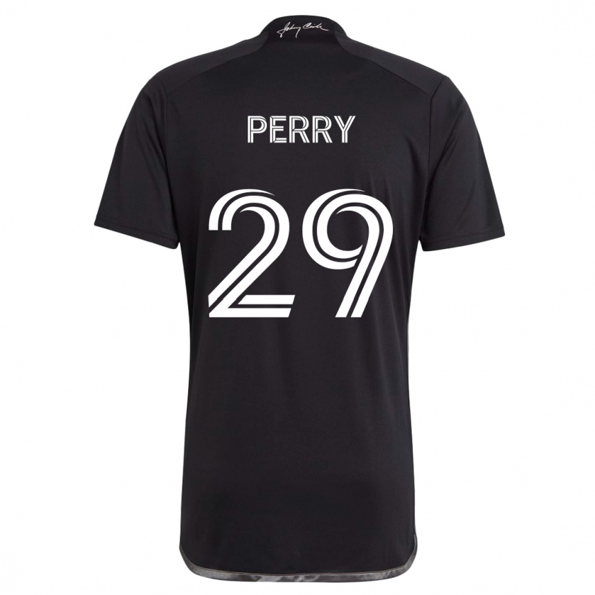 Enfant Football Maillot Nebiyou Perry #29 Noir Tenues Extérieur 2024/25