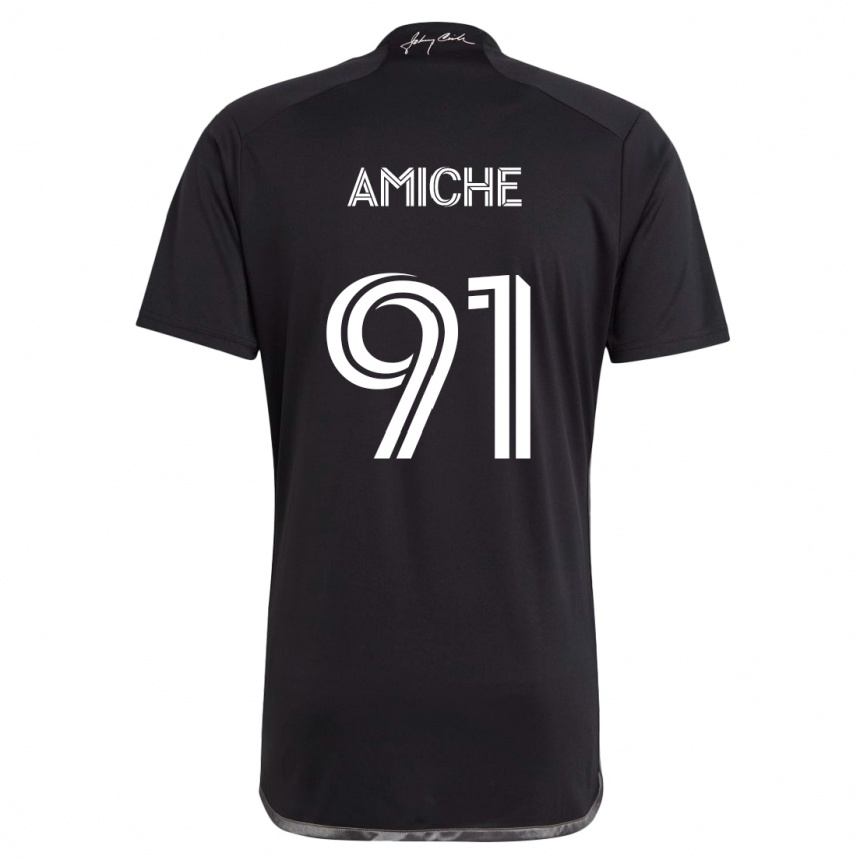 Enfant Football Maillot Kemy Amiche #91 Noir Tenues Extérieur 2024/25