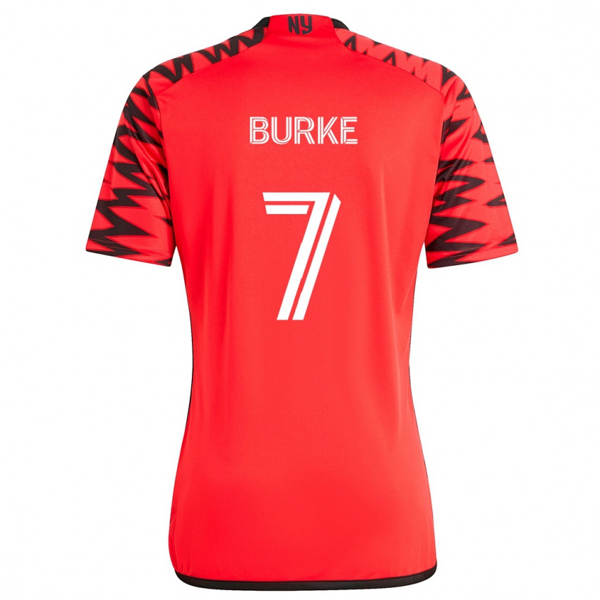 Enfant Football Maillot Cory Burke #7 Rouge Noir Blanc Tenues Extérieur 2024/25