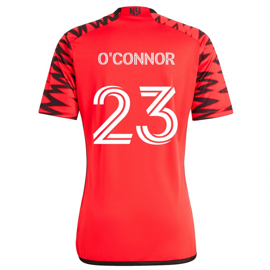 Enfant Football Maillot Aidan O'connor #23 Rouge Noir Blanc Tenues Extérieur 2024/25