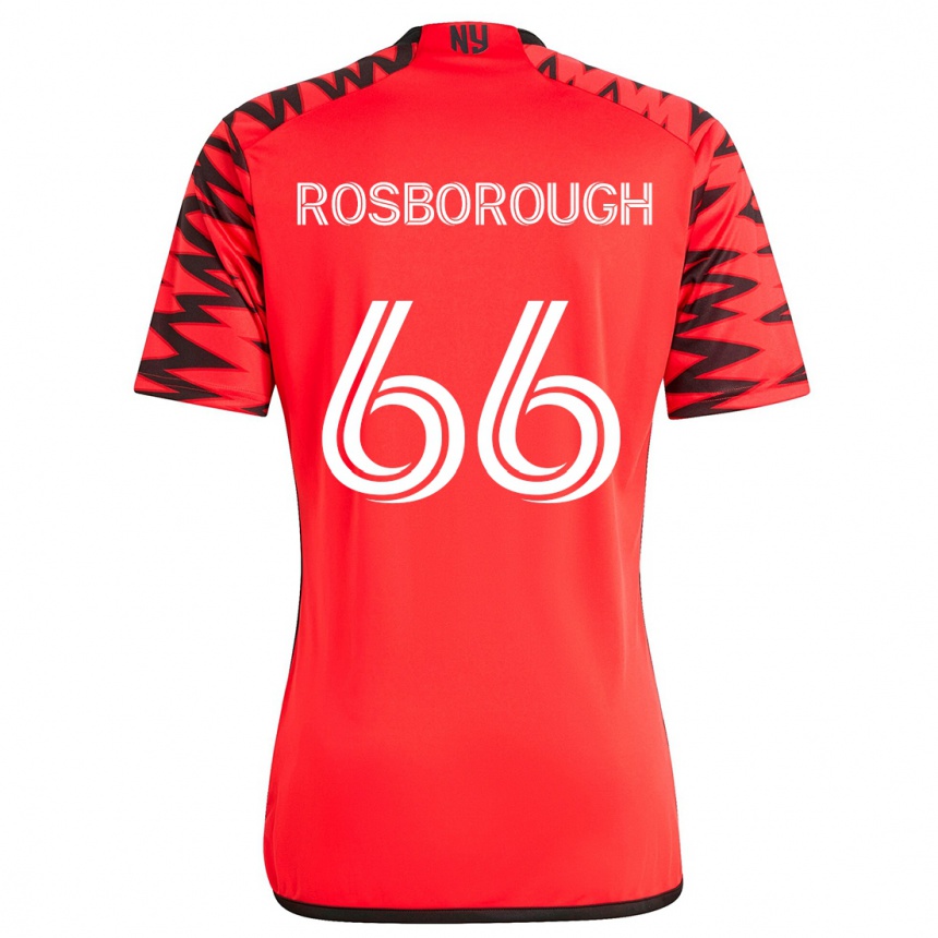 Enfant Football Maillot Tanner Rosborough #66 Rouge Noir Blanc Tenues Extérieur 2024/25