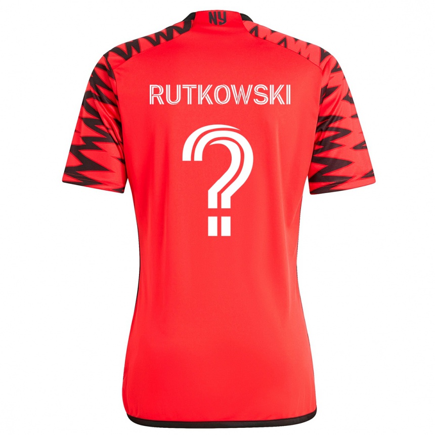 Enfant Football Maillot Alan Rutkowski #0 Rouge Noir Blanc Tenues Extérieur 2024/25