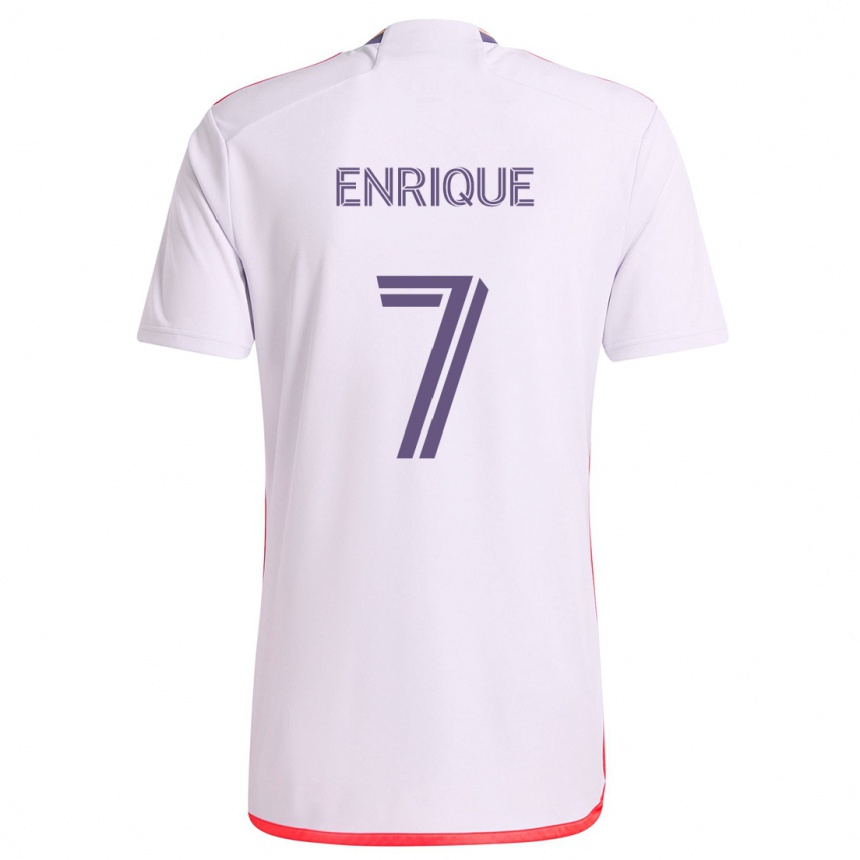 Enfant Football Maillot Ramiro Enrique #7 Blanc Rouge Violet Tenues Extérieur 2024/25