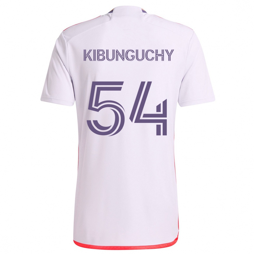 Enfant Football Maillot Nabi Kibunguchy #54 Blanc Rouge Violet Tenues Extérieur 2024/25