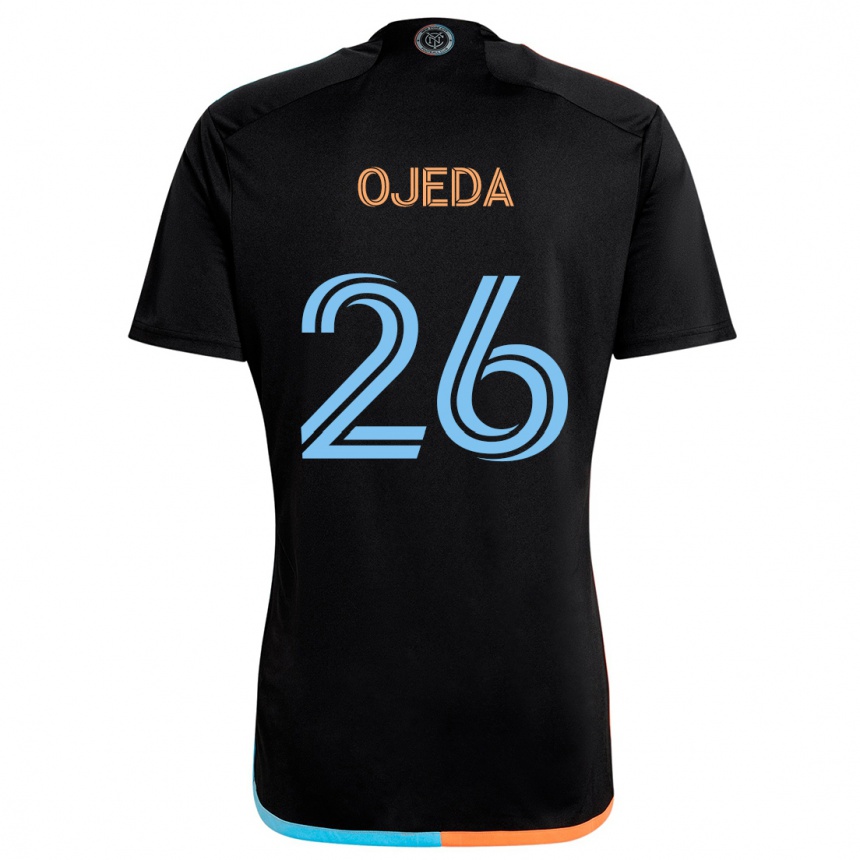 Enfant Football Maillot Agustín Ojeda #26 Noir Orange Bleu Tenues Extérieur 2024/25